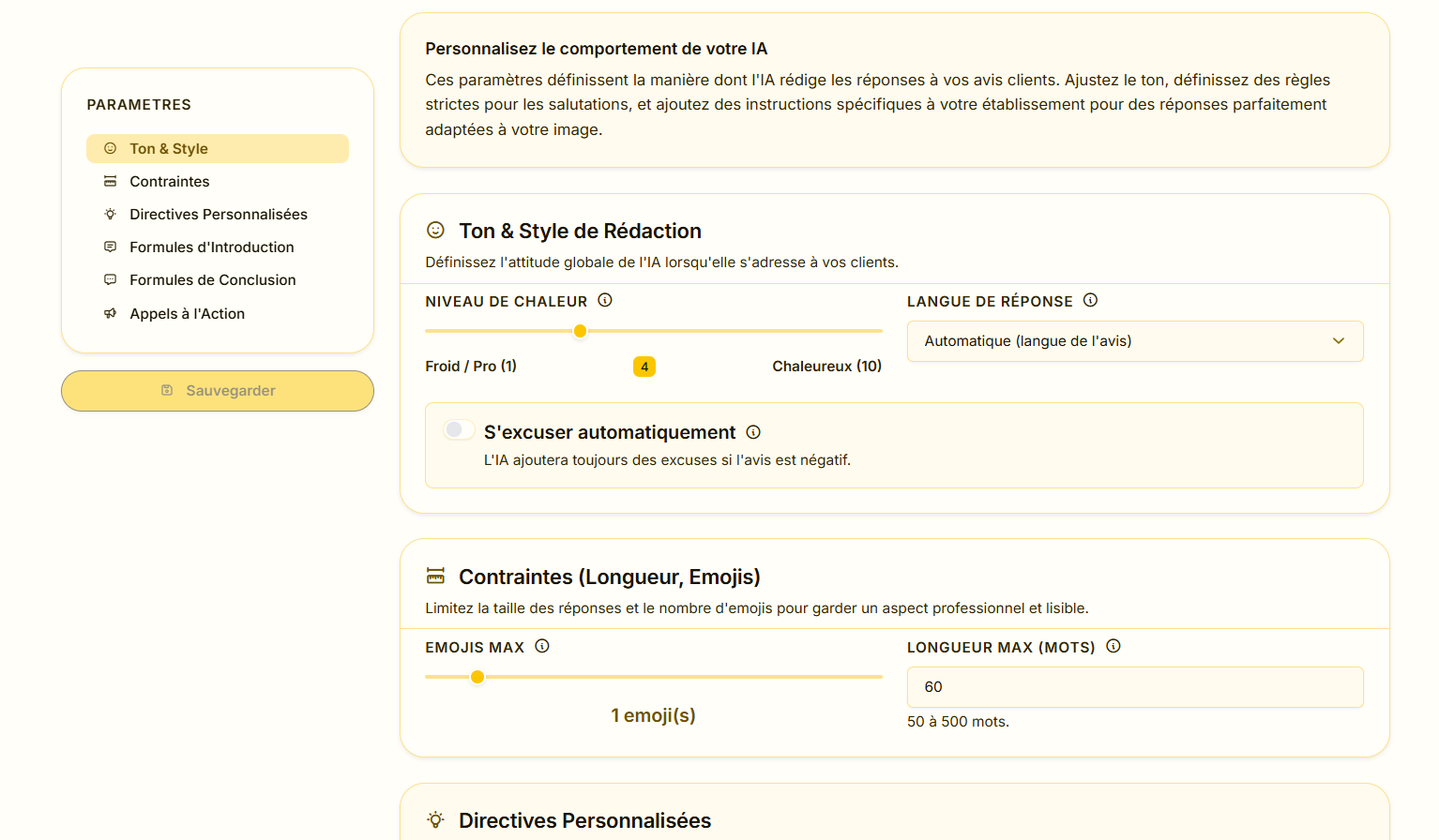 Personnalisation de l'IA