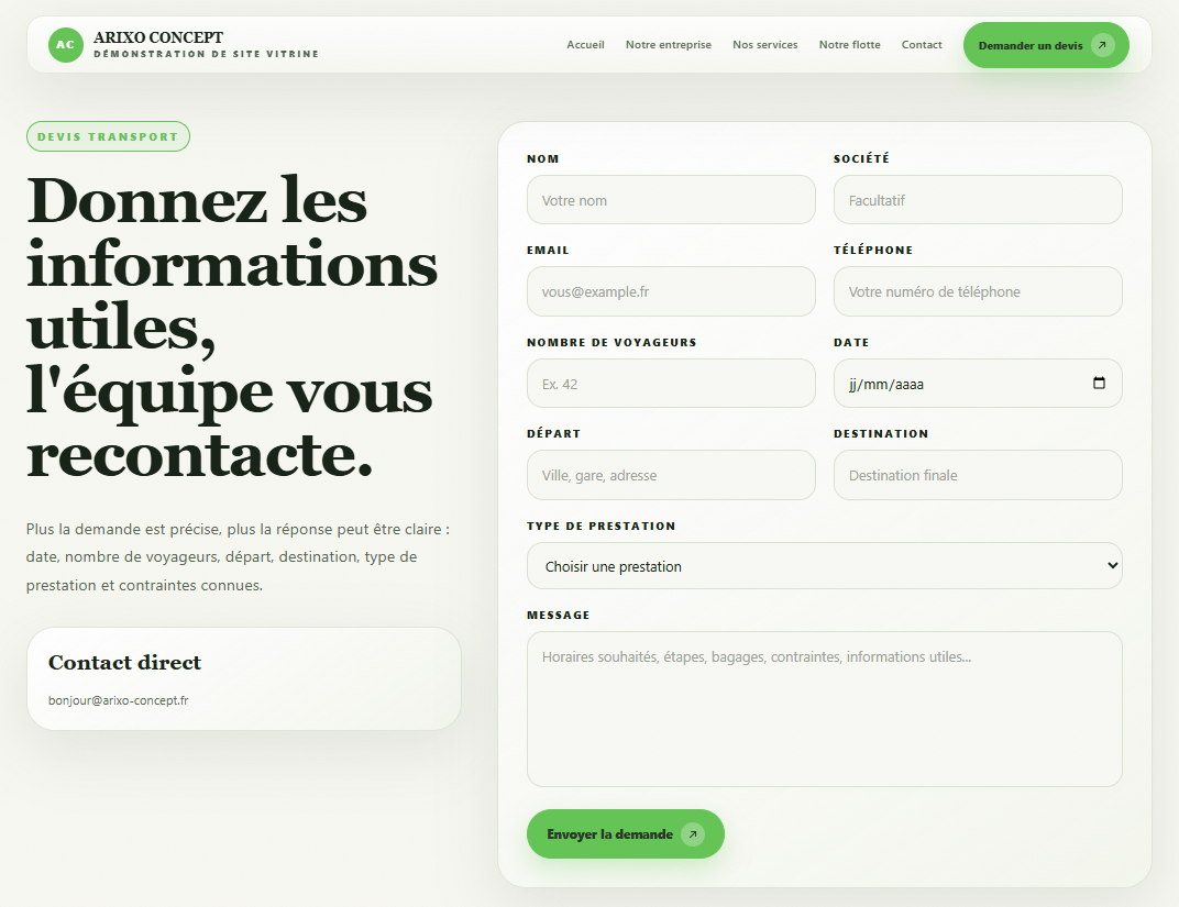 Formulaire de devis