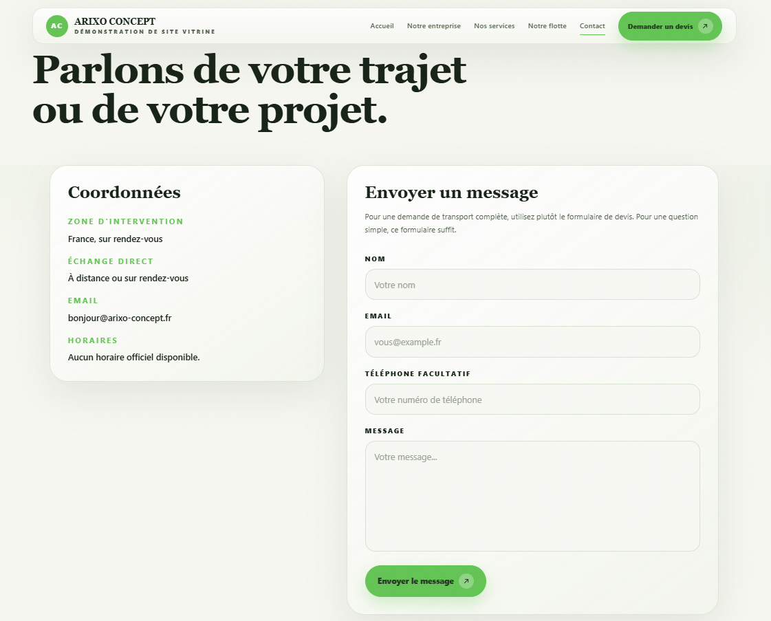 Formulaire de contact